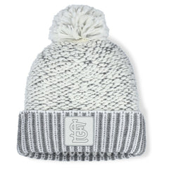 St. Louis Cardinals Women's Hangtime Cuffed Knit with Pom - Heather Gray