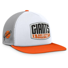 San Francisco Giants Cranked Foam Front Patch Trucker Adjustable Hat - Gray/White