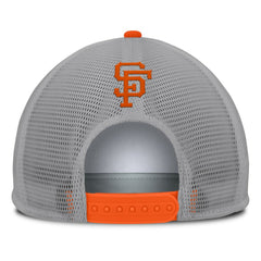 San Francisco Giants Cranked Foam Front Patch Trucker Adjustable Hat - Gray/White