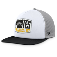 Pittsburgh Pirates Cranked Foam Front Patch Trucker Adjustable Hat - Gray/White