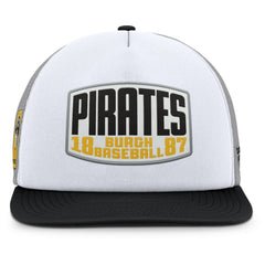 Pittsburgh Pirates Cranked Foam Front Patch Trucker Adjustable Hat - Gray/White