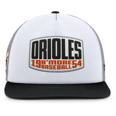 Baltimore Orioles Cranked Foam Front Patch Trucker Adjustable Hat - Gray/White