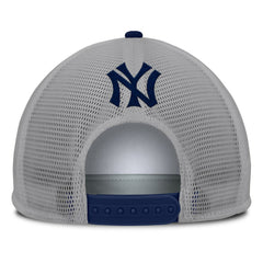 New York Yankees Cranked Foam Front Patch Trucker Adjustable Hat - Gray/White