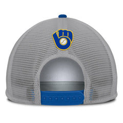 Milwaukee Brewers Cranked Foam Front Patch Trucker Adjustable Hat - Gray/White