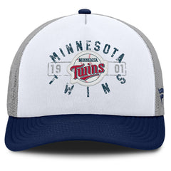 Minnesota Twins Designated A-Frame Foam Front Trucker Adjustable Hat - White/Navy