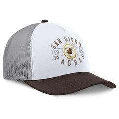 San Diego Padres Designated A-Frame Foam Front Trucker Adjustable Hat - White/Brown