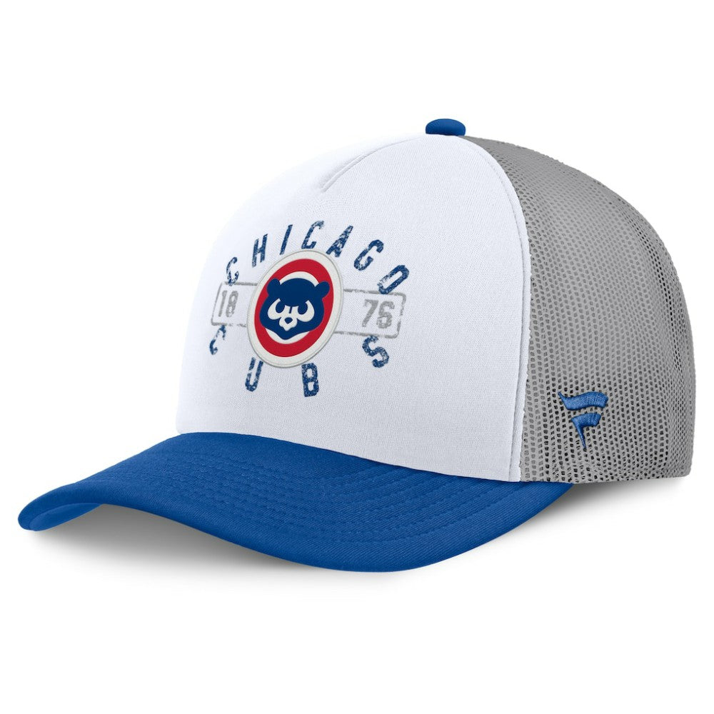 Chicago Cubs Designated A-Frame Foam Front Trucker Adjustable Hat - White/Royal