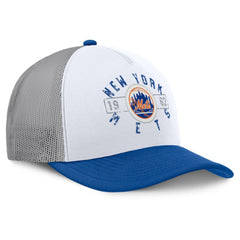 New York Mets Designated A-Frame Foam Front Trucker Adjustable Hat - White/Royal