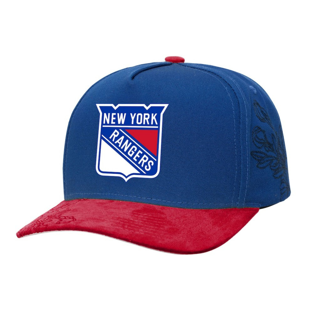 New York Rangers Mitchell & Ness May Flowers Pro Crown Adjustable Hat