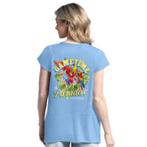 Atlanta Braves Margaritaville Women's Gametime is Paradise T-Shirt - Light Blue