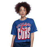 Chicago Cubs Starter Women's Play the Ball Boxy Cropped T-Shirt - Royal