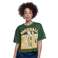 Athletics Starter Women's Play the Ball Boxy Cropped T-Shirt - Green