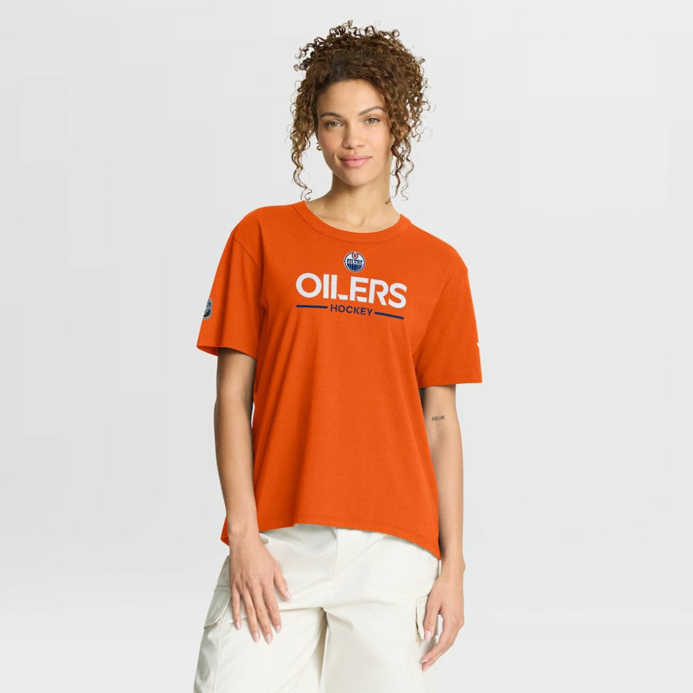 Edmonton Oilers Fanatics Women's Authentic Pro Primary T-Shirt