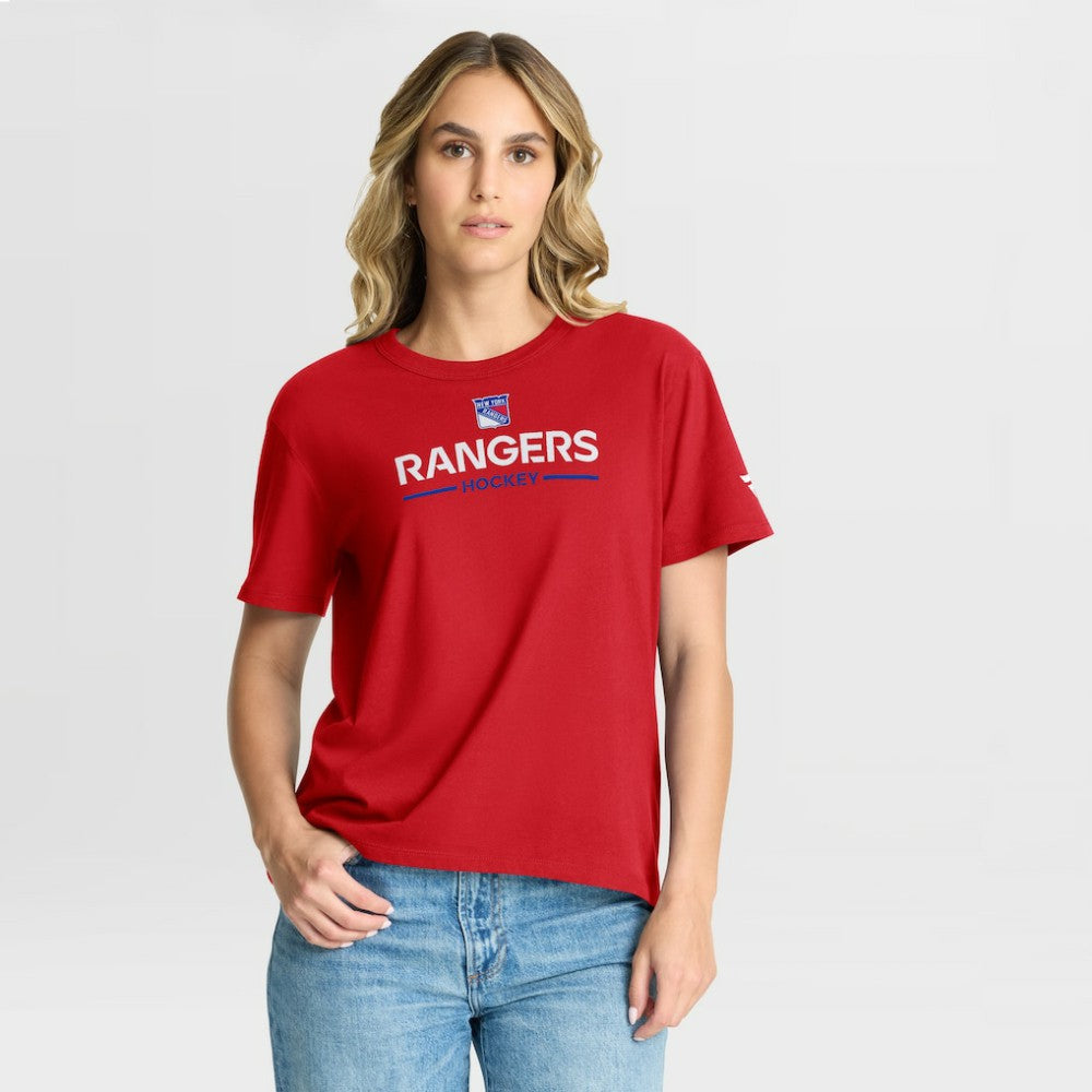 New York Rangers Fanatics Women's Authentic Pro Primary T-Shirt