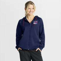 New York Rangers Fanatics Women's Authentic Pro Rink Raglan Full-Zip Hoodie
