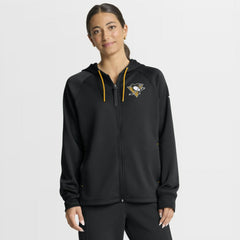 Pittsburgh Penguins Fanatics Women's Authentic Pro Rink Raglan Full-Zip Hoodie