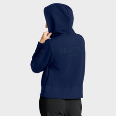 Seattle Kraken Fanatics Women's Authentic Pro Road Tri-Blend Quarter-Zip Hoodie