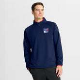 New York Rangers Fanatics Authentic Pro Rink Raglan Quarter-Zip Pullover
