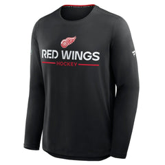 Detroit Red Wings Fanatics Authentic Pro Rink Tech Long Sleeve T-Shirt