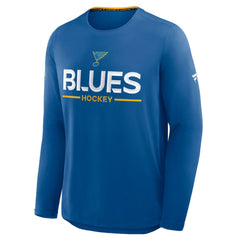 St. Louis Blues Fanatics Authentic Pro Rink Tech Long Sleeve T-Shirt