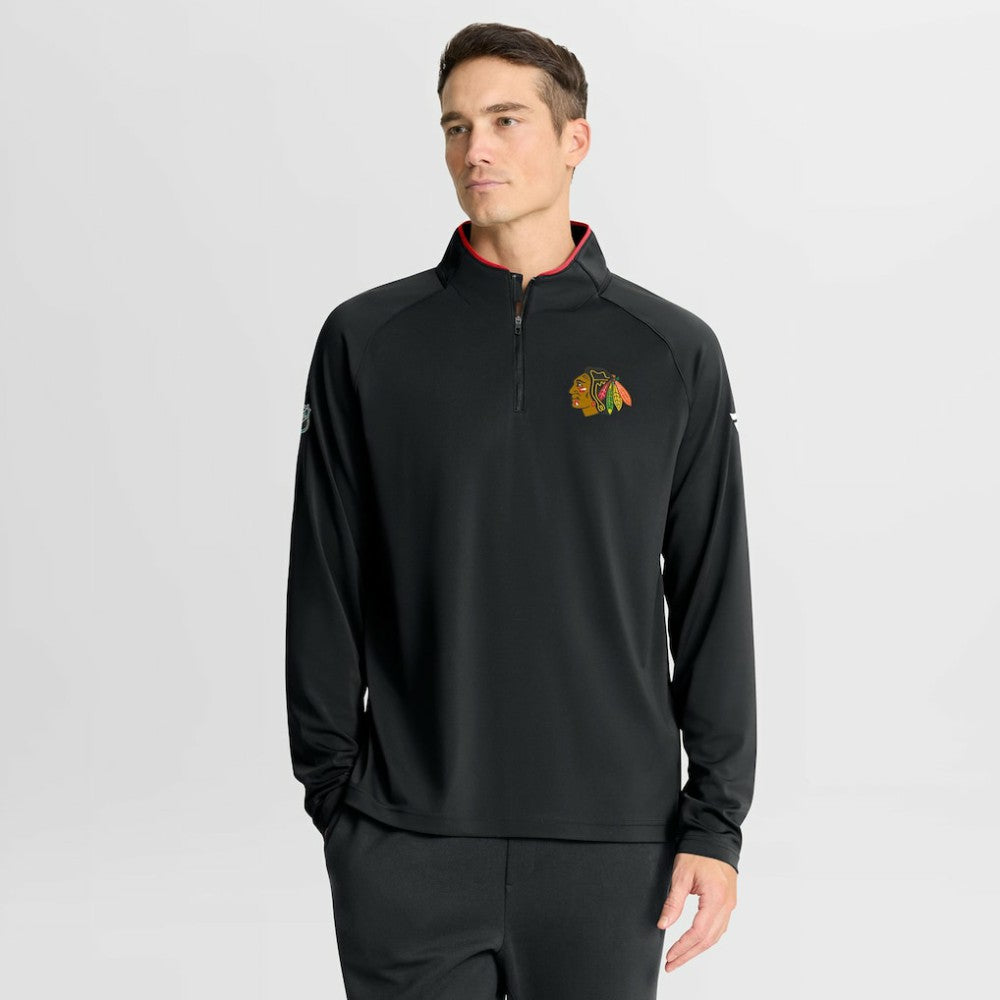 Chicago Blackhawks Fanatics Authentic Pro Rink Training Quarter-Zip Pullover