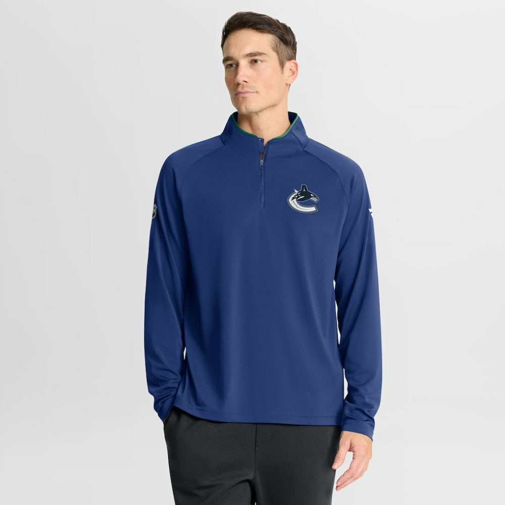 Vancouver Canucks Fanatics Authentic Pro Rink Training Quarter-Zip Pullover