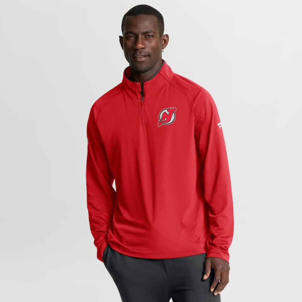 New Jersey Devils Fanatics Authentic Pro Rink Training Quarter-Zip Pullover