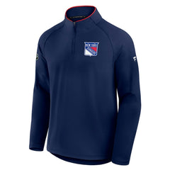 New York Rangers Fanatics Authentic Pro Rink Training Quarter-Zip Pullover