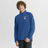 New York Rangers Fanatics Authentic Pro Rink Training Centennial Raglan Quarter-Zip Pullover