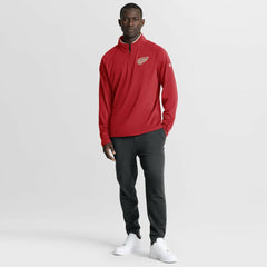 Detroit Red Wings Fanatics Authentic Pro Rink Training Centennial Raglan Quarter-Zip Pullover