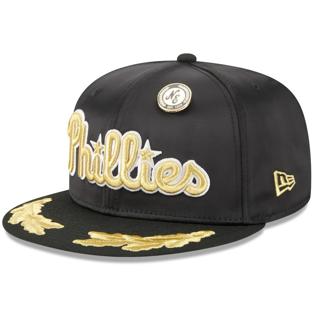 Philadelphia Phillies 2025 59FIFTY Day Gold Leaf 59FIFTY Fitted Hat - Black | New Era
