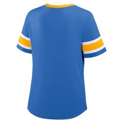 NFL Los Angeles Chargers Women's Redzone Draw Play Athena Lace-Up T-Shirt