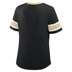 NFL New Orleans Saints Women's Redzone Draw Play Athena Lace-Up T-Shirt