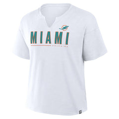 NFL Miami Dolphins Women's Redzone Slub Boxy T-Shirt