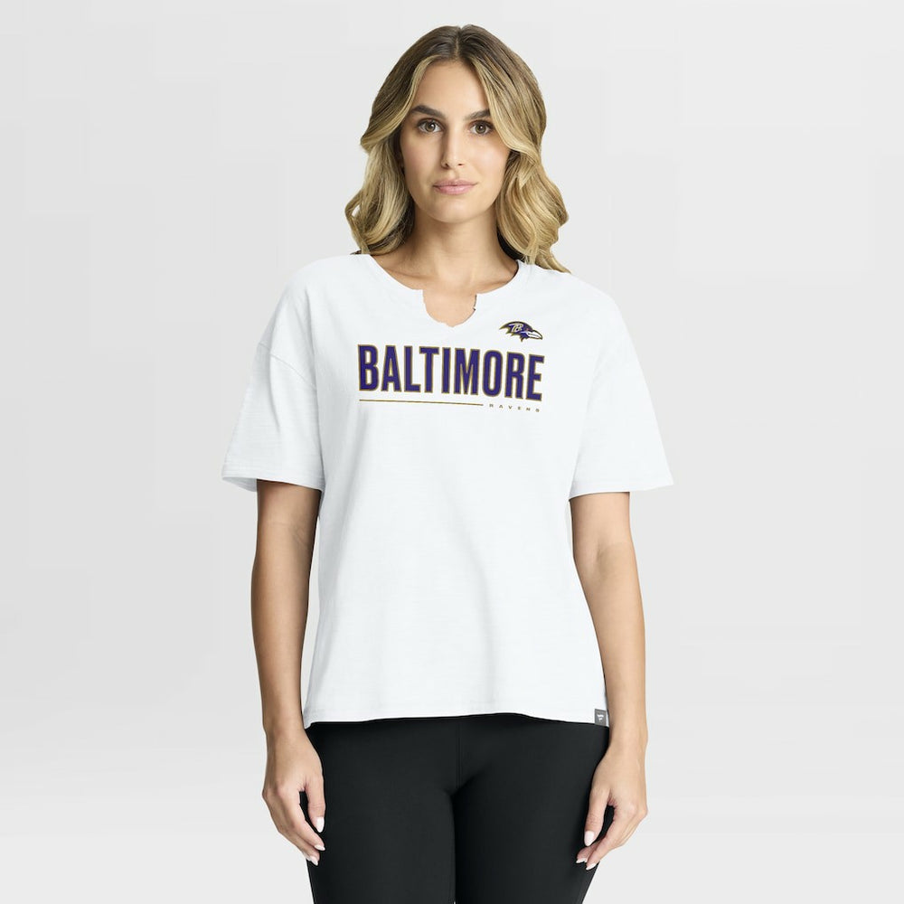 NFL Baltimore Ravens Women's Redzone Slub Boxy T-Shirt