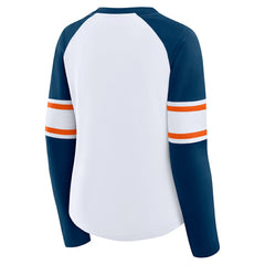 NFL Chicago Bears Women's Redzone Blitz Package Raglan Lace-Up V-Neck Long Sleeve T-Shirt