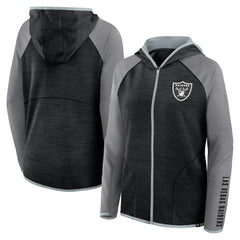 NFL Las Vegas Raiders Women's Redzone End Around Pass Raglan Full-Zip Hoodie