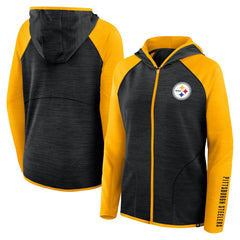 NFL Pittsburgh Steelers Women's Redzone End Around Pass Raglan Full-Zip Hoodie