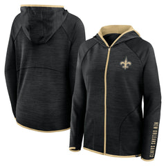 NFL New Orleans Saints Women's Redzone End Around Pass Raglan Full-Zip Hoodie