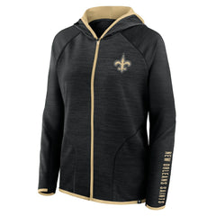NFL New Orleans Saints Women's Redzone End Around Pass Raglan Full-Zip Hoodie