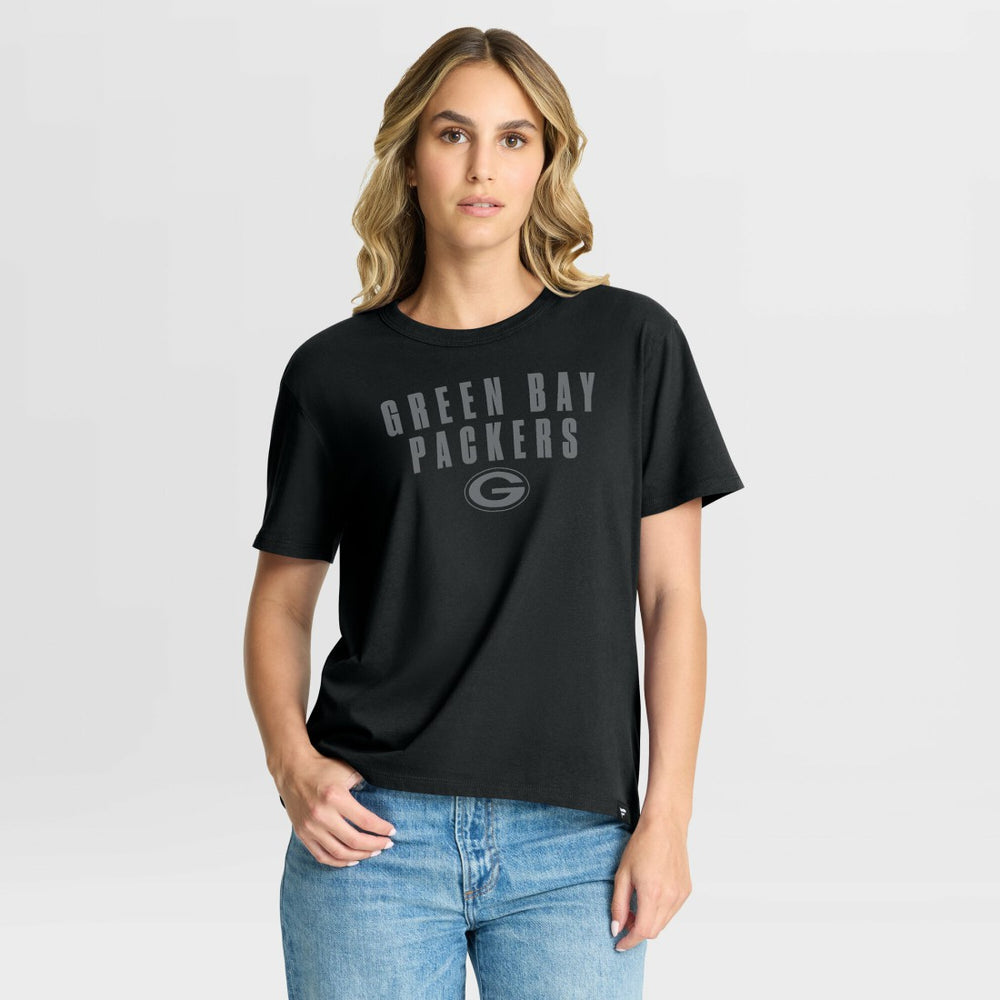 NFL Green Bay Packers Women's Blackout Kneel Down Legacy T-Shirt