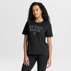 NFL Las Vegas Raiders Women's Blackout Kneel Down Legacy T-Shirt