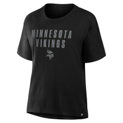 NFL Minnesota Vikings Women's Blackout Kneel Down Legacy T-Shirt
