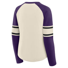 NFL Baltimore Ravens Women's Hometown Gridiron Hero Raglan Lace-Up V-Neck Long Sleeve T-Shirt