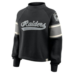 NFL Las Vegas Raiders Oversized Hometown Toss Sweep Mock Neck Pullover