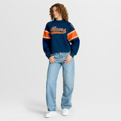 NFL Chicago Bears Oversized Hometown Toss Sweep Mock Neck Pullover