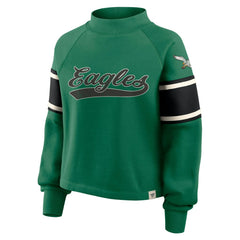 NFL Philadelphia Eagles Oversized Hometown Toss Sweep Mock Neck Pullover