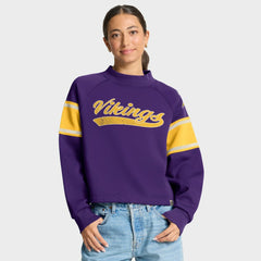 NFL Minnesota Vikings Oversized Hometown Toss Sweep Mock Neck Pullover