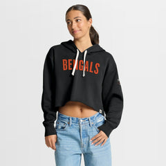 NFL Cincinnati Bengals Women's Oversized Hometown Heritage Cropped Hoodie