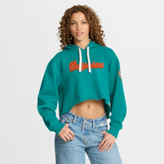 NFL Miami Dolphins Women's Oversized Hometown Heritage Cropped Hoodie